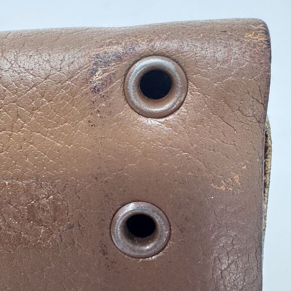 Vintage Brown Cowhide Leather Tri-Fold 6 Key Holder Wallet Spring Steel Hooks - Picture 8 of 13